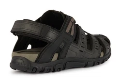 Geox Sandalette Wanderschuh Trekkingsandale Schwarz/Dunkelgrün