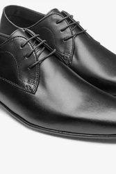 Next Unifarbene Derby-Schuhe aus Leder Schnürschuh (1-tlg) 