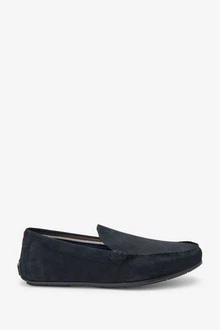 Next Driver-Schuhe Slipper Dunkelblau/Hellblau/Schwarz