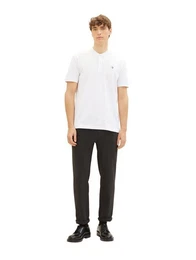 Poloshirt mit Bomberkragen/Stehkragen und Logoprint