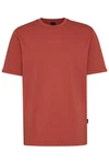 bugatti T-Shirt mit Print Rot/Orange