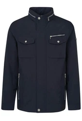 bugatti Langjacke mit einrollbarer Kapuze Schwarz/Dunkelblau/Grau/Dunkelgrau
