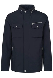 bugatti Langjacke mit einrollbarer Kapuze Schwarz/Dunkelblau/Grau/Dunkelgrau