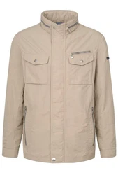 bugatti Langjacke mit einrollbarer Kapuze Khaki/Beige