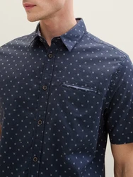 TOM TAILOR Kurzarmhemd Blau/Hellblau/Dunkelblau