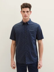 TOM TAILOR Kurzarmhemd Blau/Hellblau/Dunkelblau