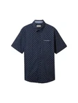 TOM TAILOR Kurzarmhemd Blau/Hellblau/Dunkelblau