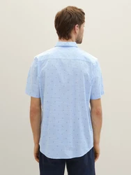 TOM TAILOR Kurzarmhemd Blau/Hellblau/Grau
