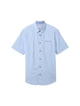 TOM TAILOR Kurzarmhemd Blau/Hellblau/Grau