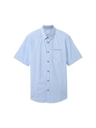TOM TAILOR Kurzarmhemd Blau/Hellblau/Grau