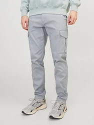 Jack & Jones Cargohose JJIMarco JJJoe Grau/Hellgrau/Khaki