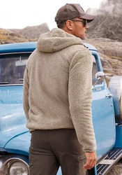 John Devin Kapuzenstrickjacke Braun/Beige/Grau
