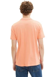 TOM TAILOR Denim Poloshirt mit Logo-Print Orange