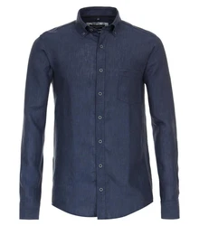 CASAMODA Blusenshirt B.D. Casual Short Langarmhemd Dunkelblau