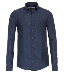 CASAMODA Blusenshirt B.D. Casual Short Langarmhemd Dunkelblau