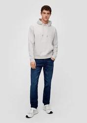 QS Hoodie Casual Grau/Hellgrau