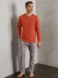 Witt Schlafanzug Schlafanzug-Shirt Braun/Rot/Orange/Dunkelrot