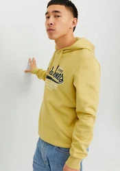Jack & Jones Kapuzensweatshirt LOGO SWEAT HOOD Gelb