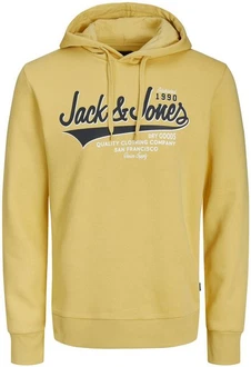 Jack & Jones Kapuzensweatshirt LOGO SWEAT HOOD Gelb