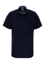 OLYMP Kurzarmhemd Level Five body fit Dunkelblau/Blau