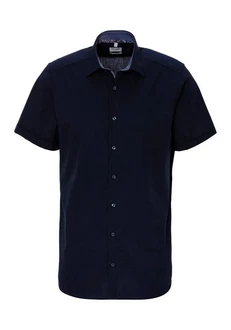 OLYMP Kurzarmhemd Level Five body fit Dunkelblau/Blau