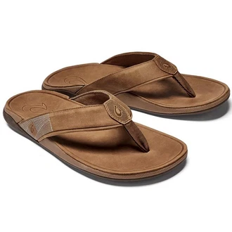 OluKai Herren Sandale Tuahine Beige/Braun