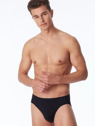 uncover by SCHIESSER Minislip UNCOVER Cotton Schwarz/Dunkelgrau