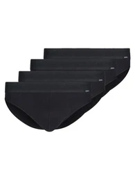Slip 4er Pack Herren Brasil Slip Cotton Retro (Packung, 4-St) gerundeter Beinausschnitt
