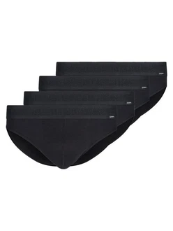 Skiny Slip Herren Brasil Slip Retro Schwarz/Dunkelgrau