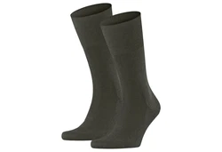 FALKE Kurzsocken Herren Socken 2er Pack Airport Dunkelgrün/Khaki