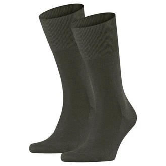 FALKE Kurzsocken Herren Socken 2er Pack Airport Dunkelgrün/Khaki