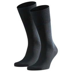 FALKE Kurzsocken Herren Socken 2er Pack Airport Schwarz/Dunkelblau/Grau/Blau