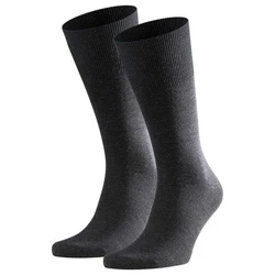 FALKE Kurzsocken Herren Socken 2er Pack Airport Dunkelgrau/Schwarz/Grau