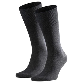 FALKE Kurzsocken Herren Socken 2er Pack Airport Dunkelgrau/Schwarz/Grau