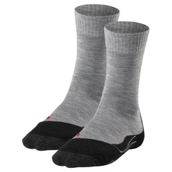 FALKE Kurzsocken Herren Trekking Socken TK2 (2er Pack) Hellgrau/Dunkelgrau/Grau
