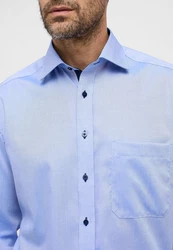 Eterna Langarmhemd COMFORT FIT NON IRON Hellblau/Blau