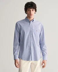Gant Langarmhemd REG POPLIN BANKER SHIRT blau/college blau