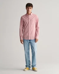 Gant Langarmhemd REG POPLIN BANKER SHIRT Rosa/Rot