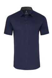 DESOTO Kurzarmhemd Dunkelblau/Blau