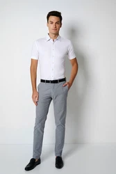 DESOTO Kurzarmhemd Weiß/Creme