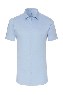 DESOTO Kurzarmhemd Hellblau/Blau