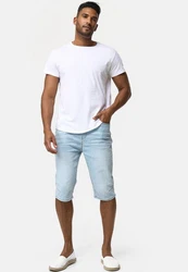 Indicode Herren Jeans Shorts Vasile Hellblau/Blau