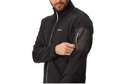 Regatta Strickfleecejacke Newhill Schwarz/Dunkelblau/Dunkelgrau