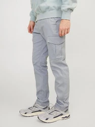 Jack & Jones Cargohose JJIMarco JJJoe Grau/Hellgrau/Khaki