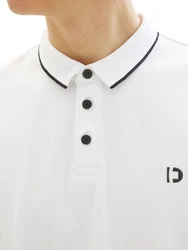 TOM TAILOR Poloshirt mit Logoprint Weiß/Beige/Khaki/Dunkelblau/Grau