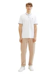 TOM TAILOR Poloshirt mit Logoprint Weiß/Beige/Khaki/Dunkelblau/Grau