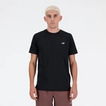 New Balance Laufshirt MENS RUNNING SS TOP Schwarz/Grün
