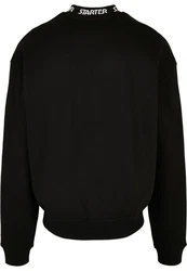 Starter Black Label Pullover Jaquard Rib Crewneck (1-tlg) Schwarz