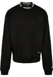 Starter Black Label Pullover Jaquard Rib Crewneck (1-tlg) Schwarz