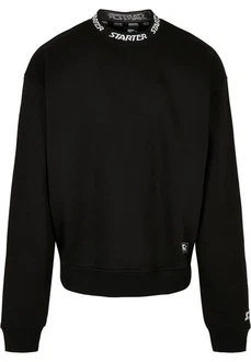 Starter Black Label Pullover Jaquard Rib Crewneck (1-tlg) Schwarz